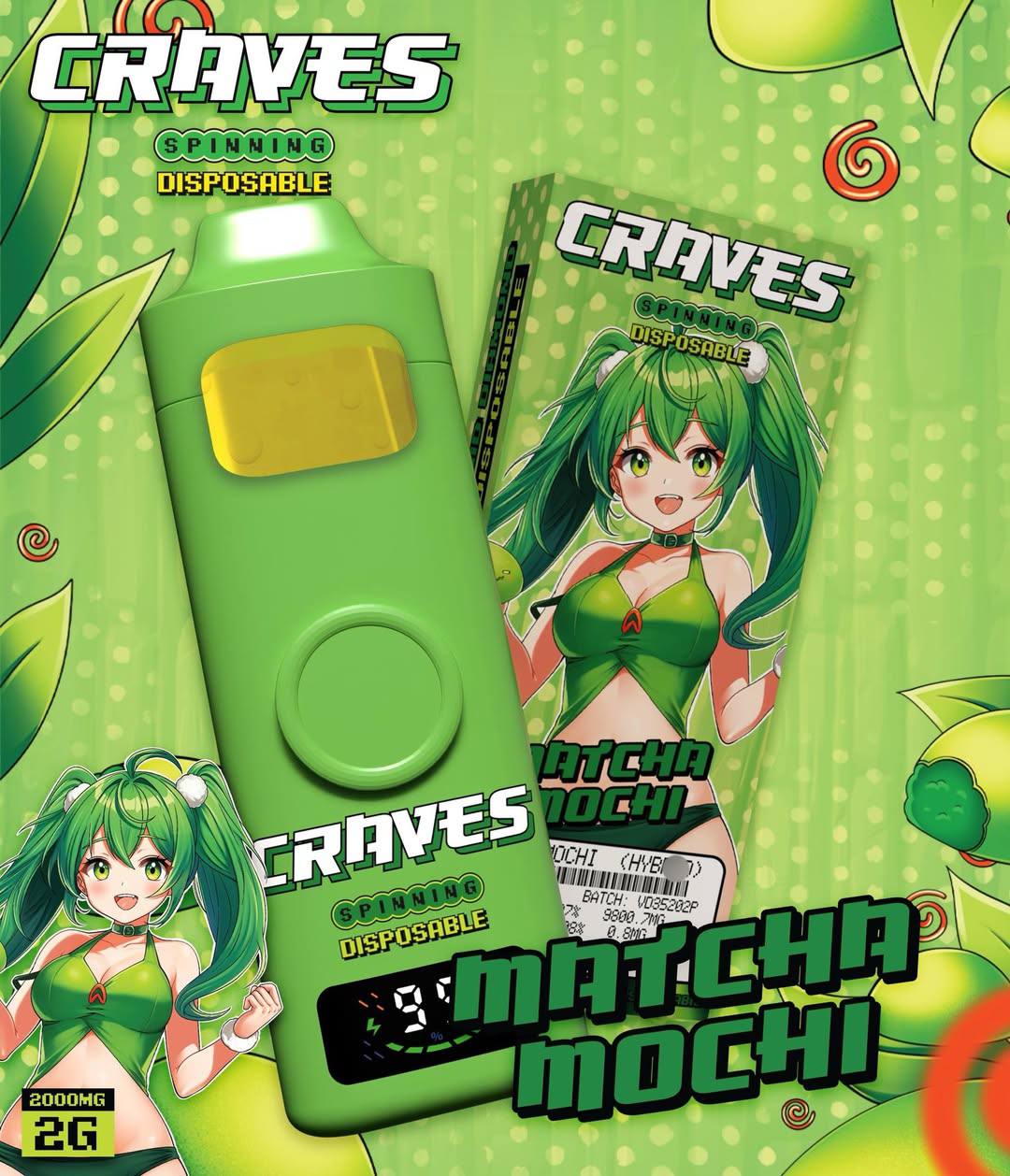 craves spinning matcha mochi vape